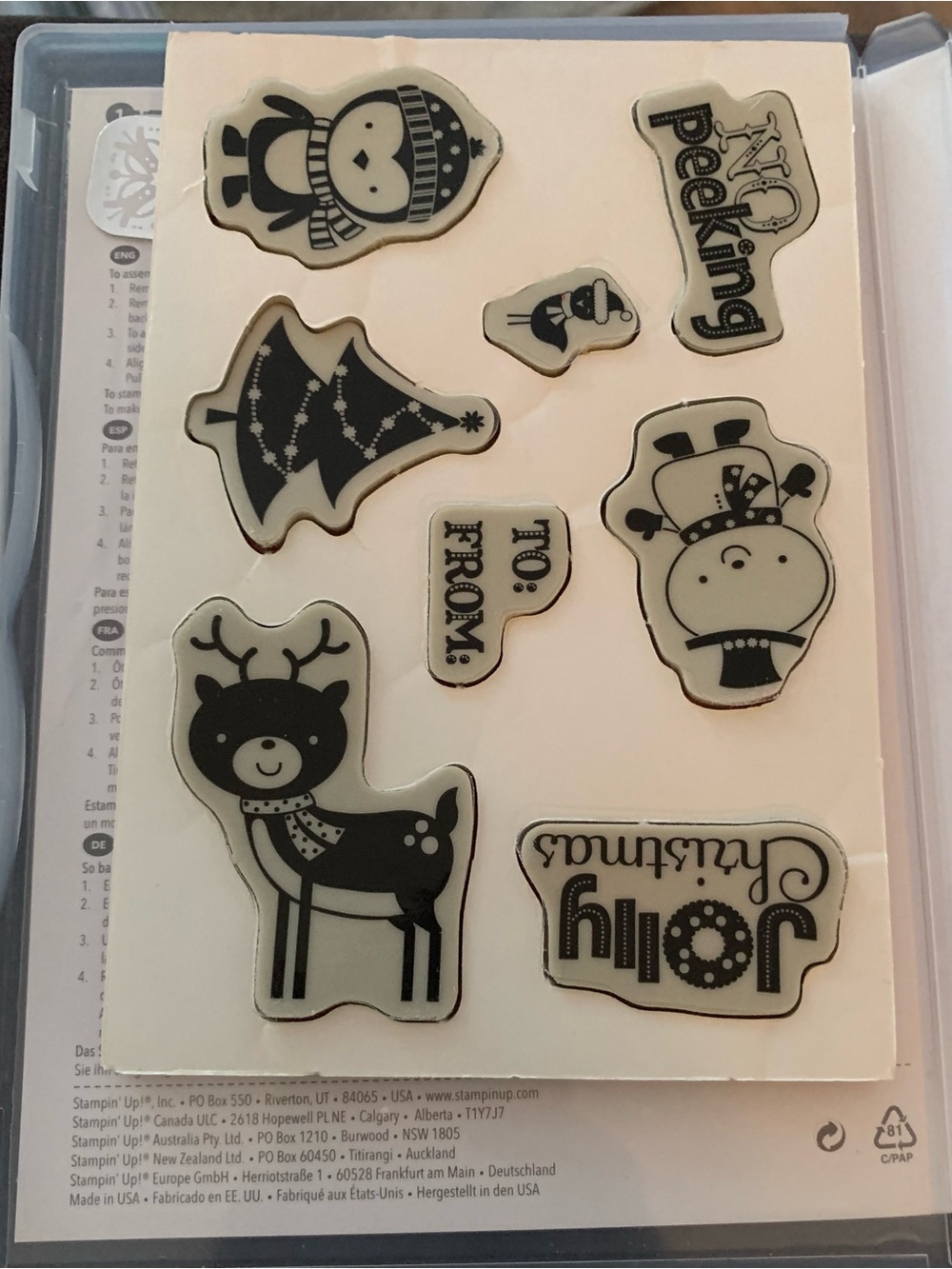 Stampin' Up! No Peeking Holiday Stamp Set. New with Stickers Attached 🎄 - Picture 3 of 3